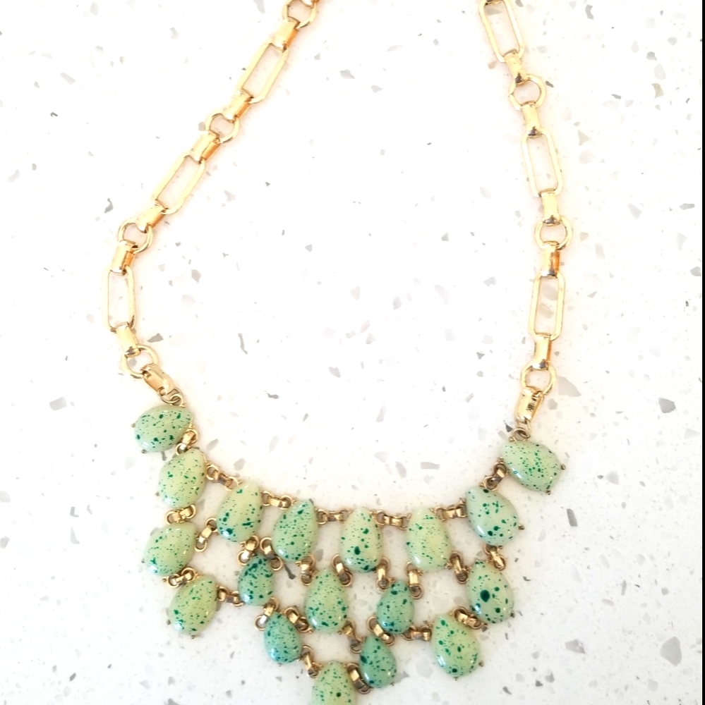 Mint and Green Adorned Neckace